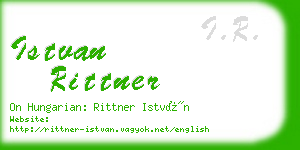 istvan rittner business card